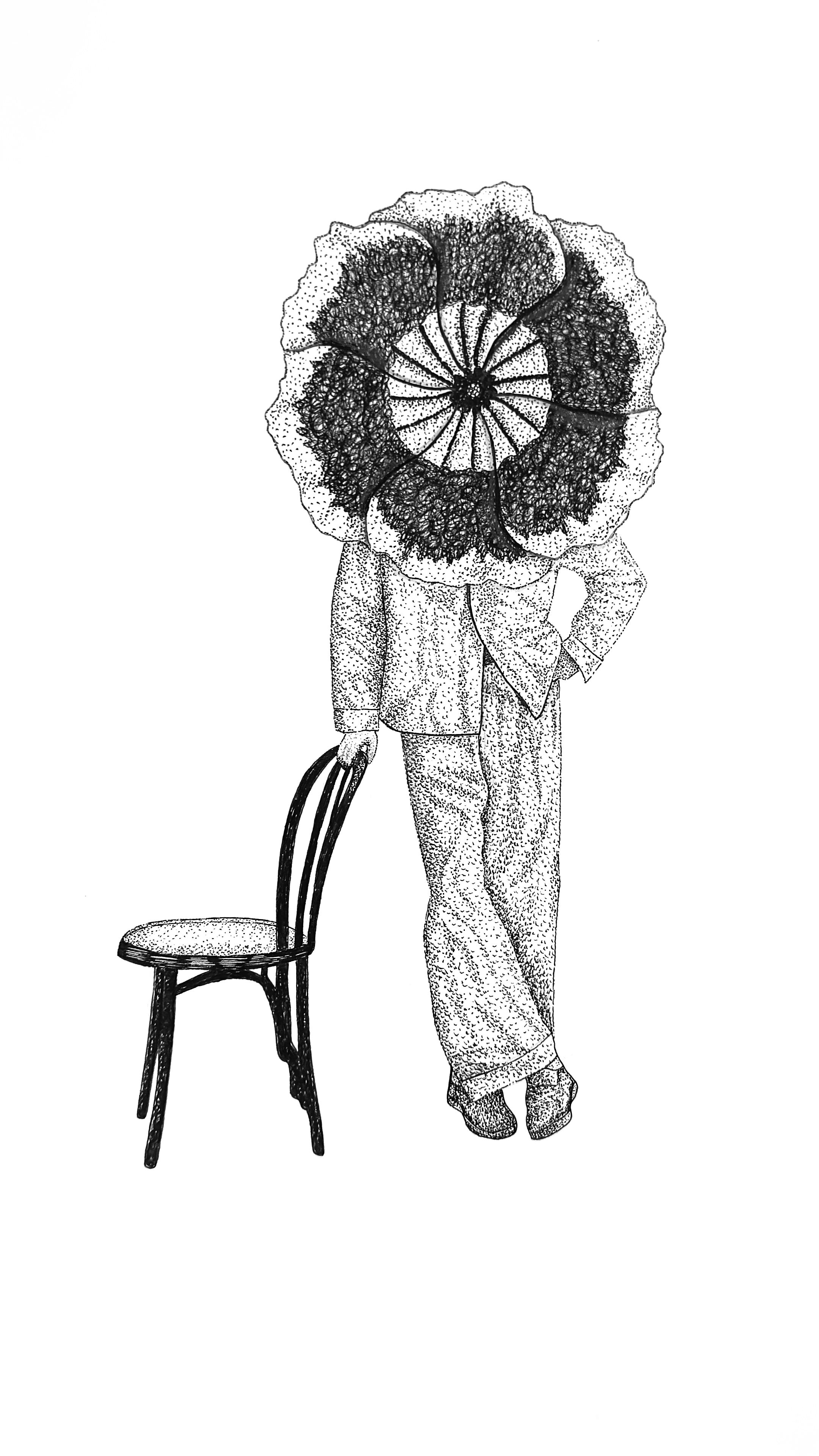 Flower with chair 