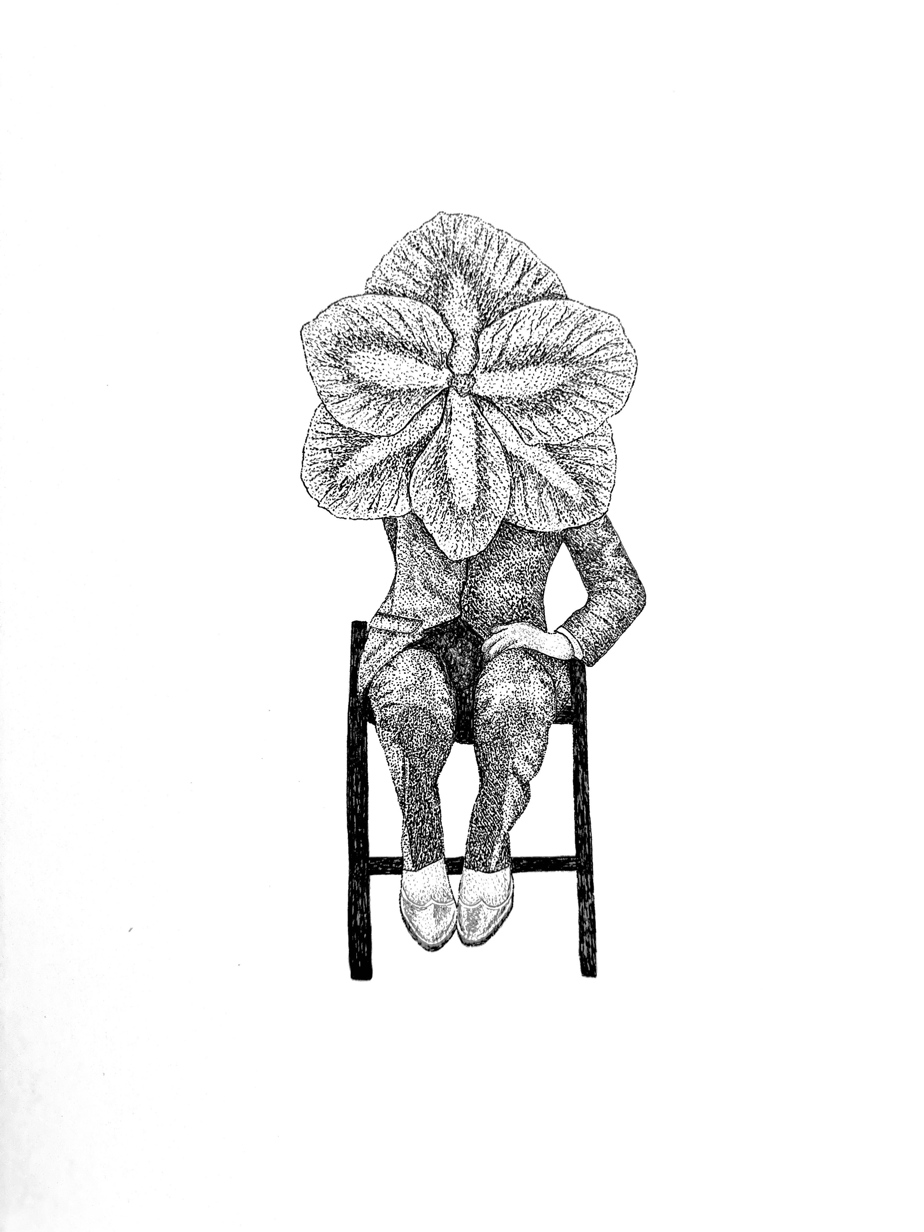 Flower sitting on a stool 1.0