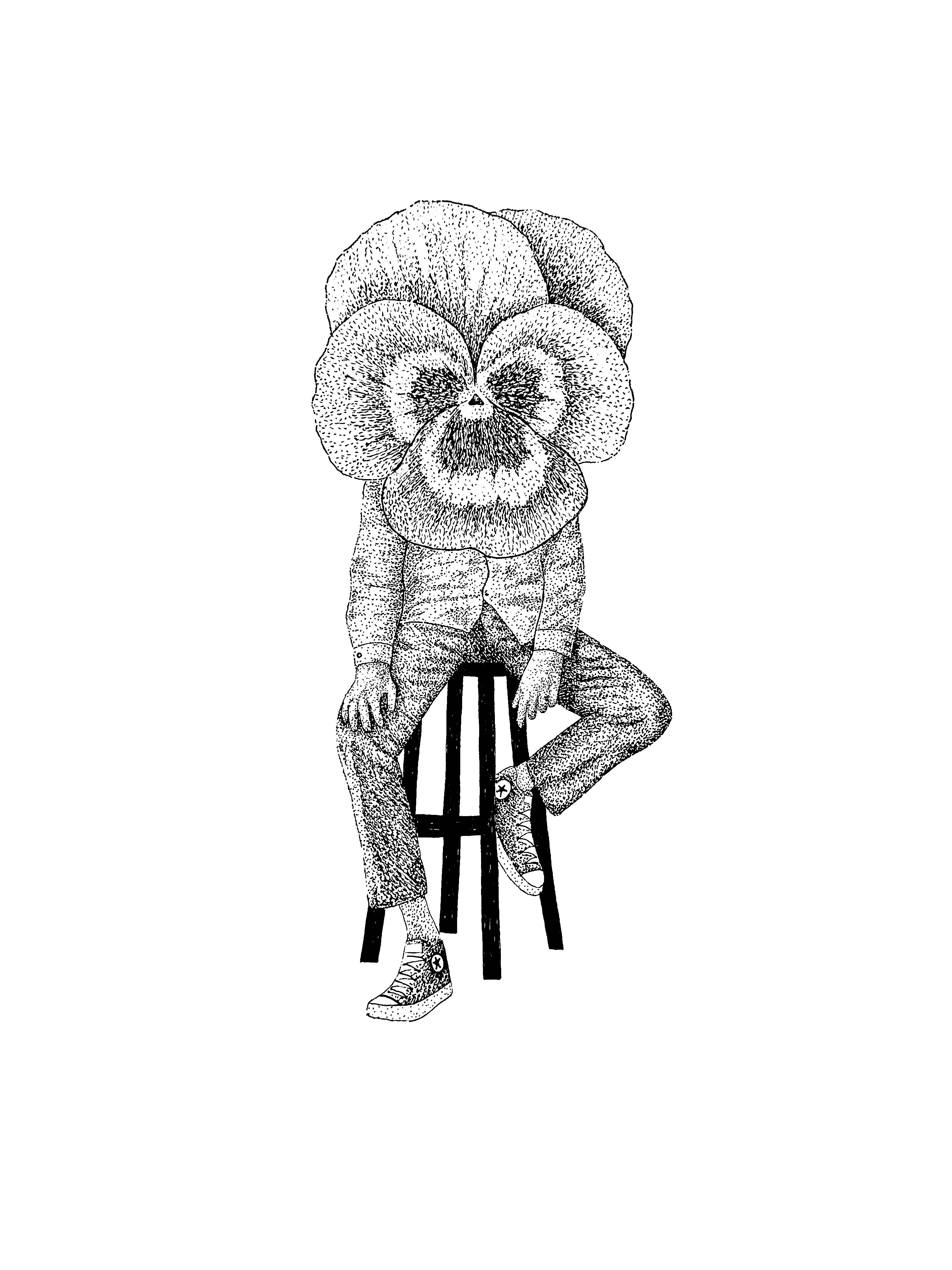 Flower sitting on a stool 2.0