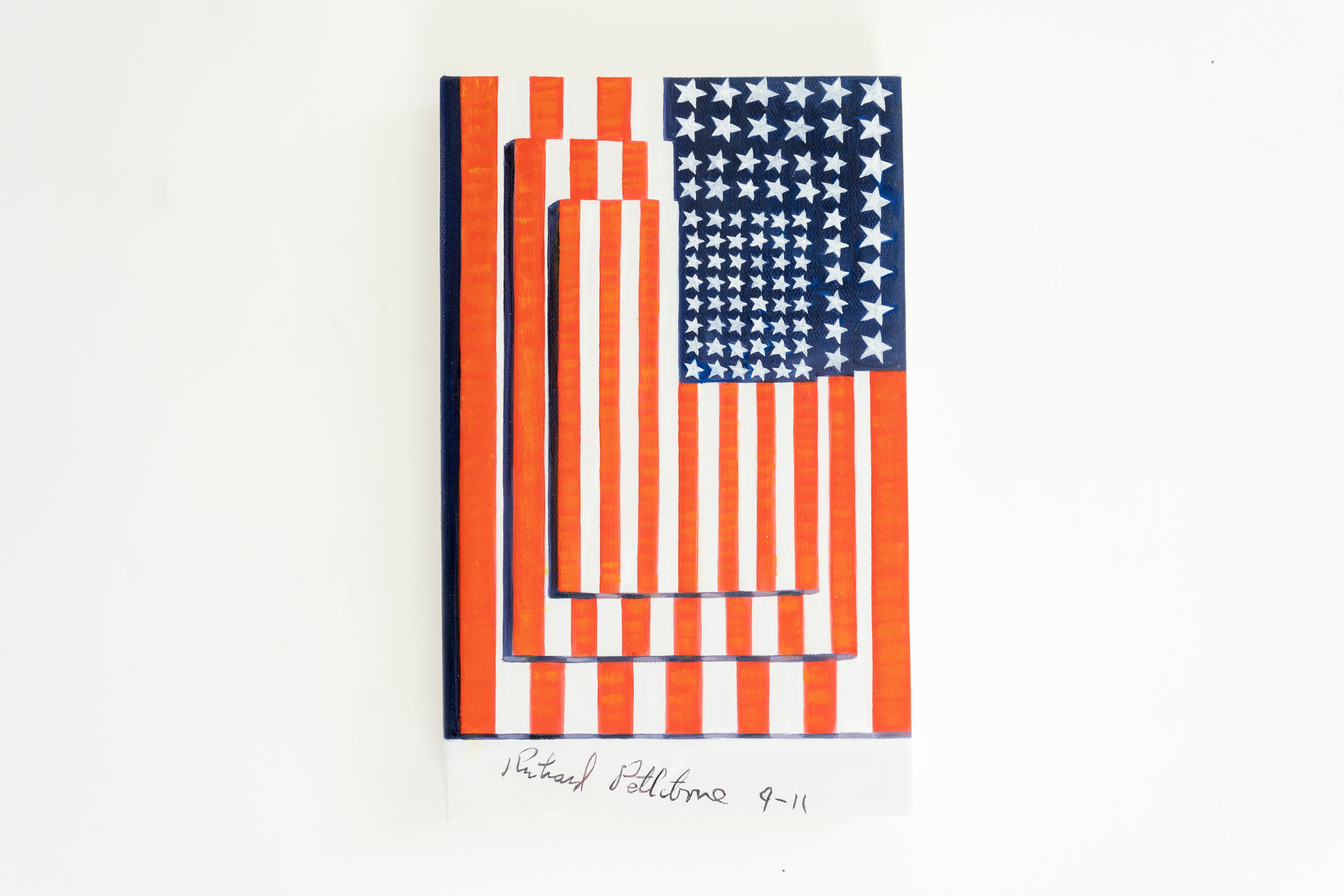 Study for the 6% of those red, white and blue flags flying outside your house that are not “made in America”, Richard Pettibone, Jasper Johns, Three F